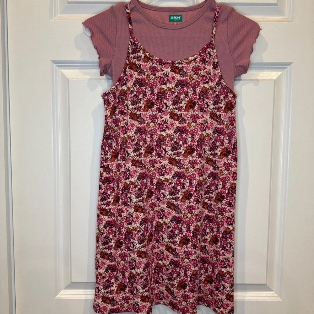365 Kids‎ Girls Floral Dress with Top Outfit Size 8 - Cute Casual